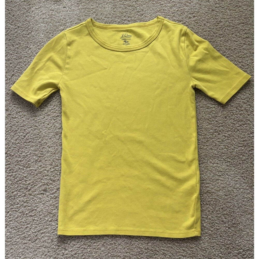 J.Crew Women's Short sleeve Perfect Fit T-shirt size X-Small XS Yellow